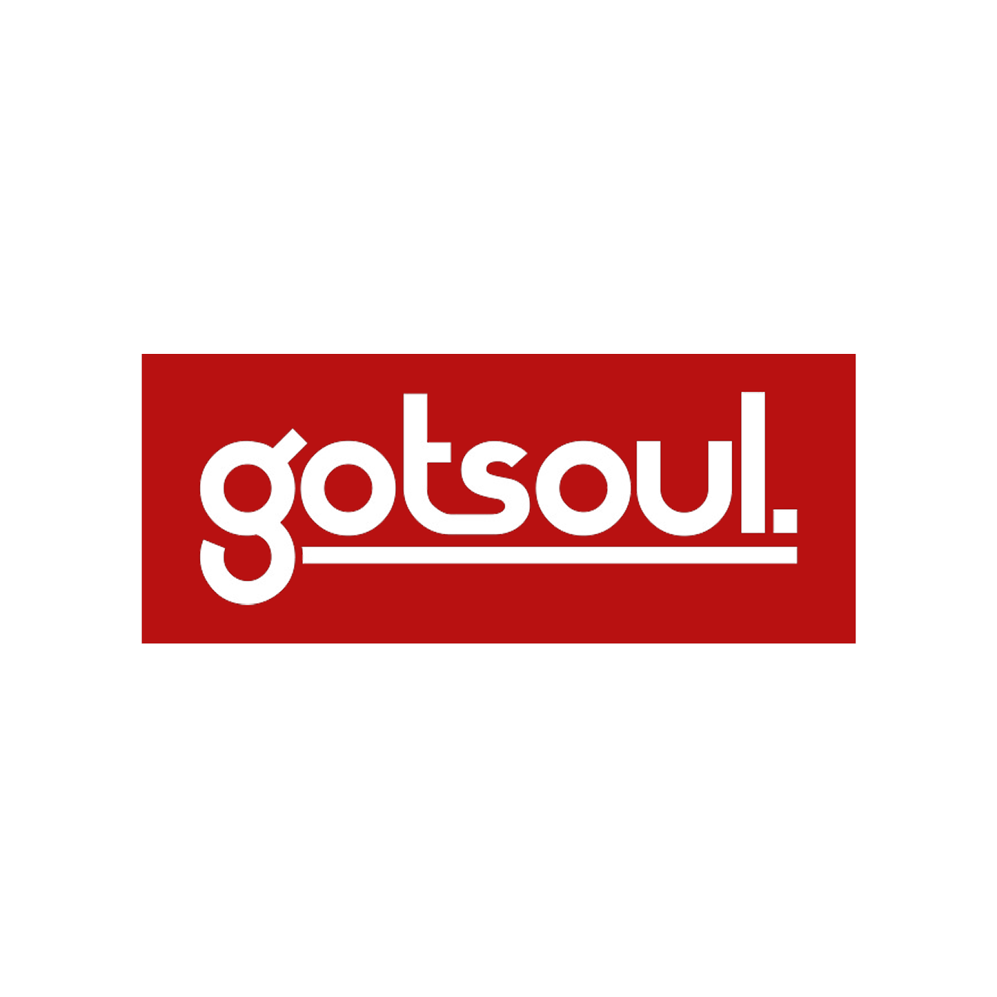 Gotsoul Sticker — Dark Red Rectangle Logo