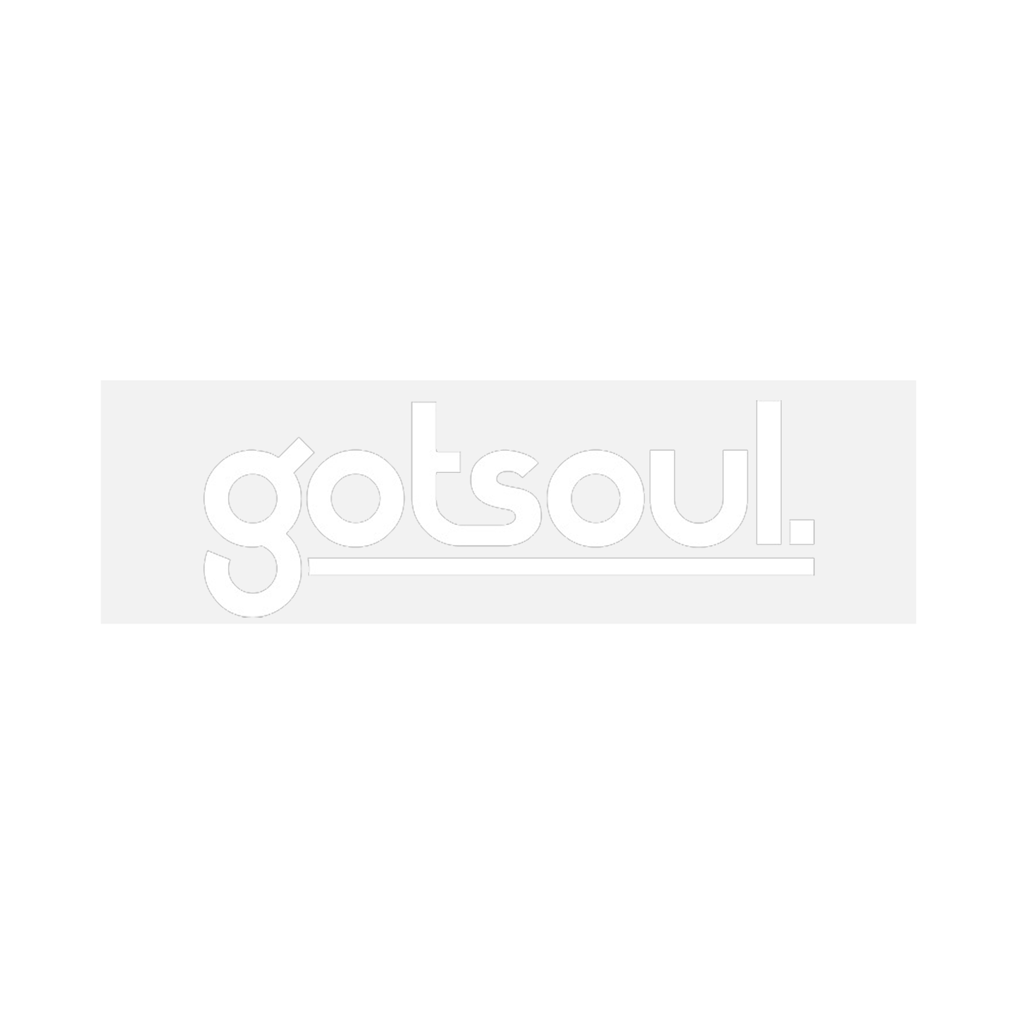 Gotsoul Sticker — Transparent Rectangle Logo