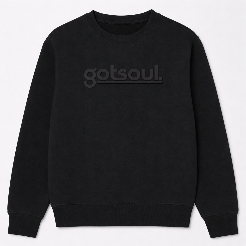 Gotsoul Essential Crewneck — Black (Tone on Tone)