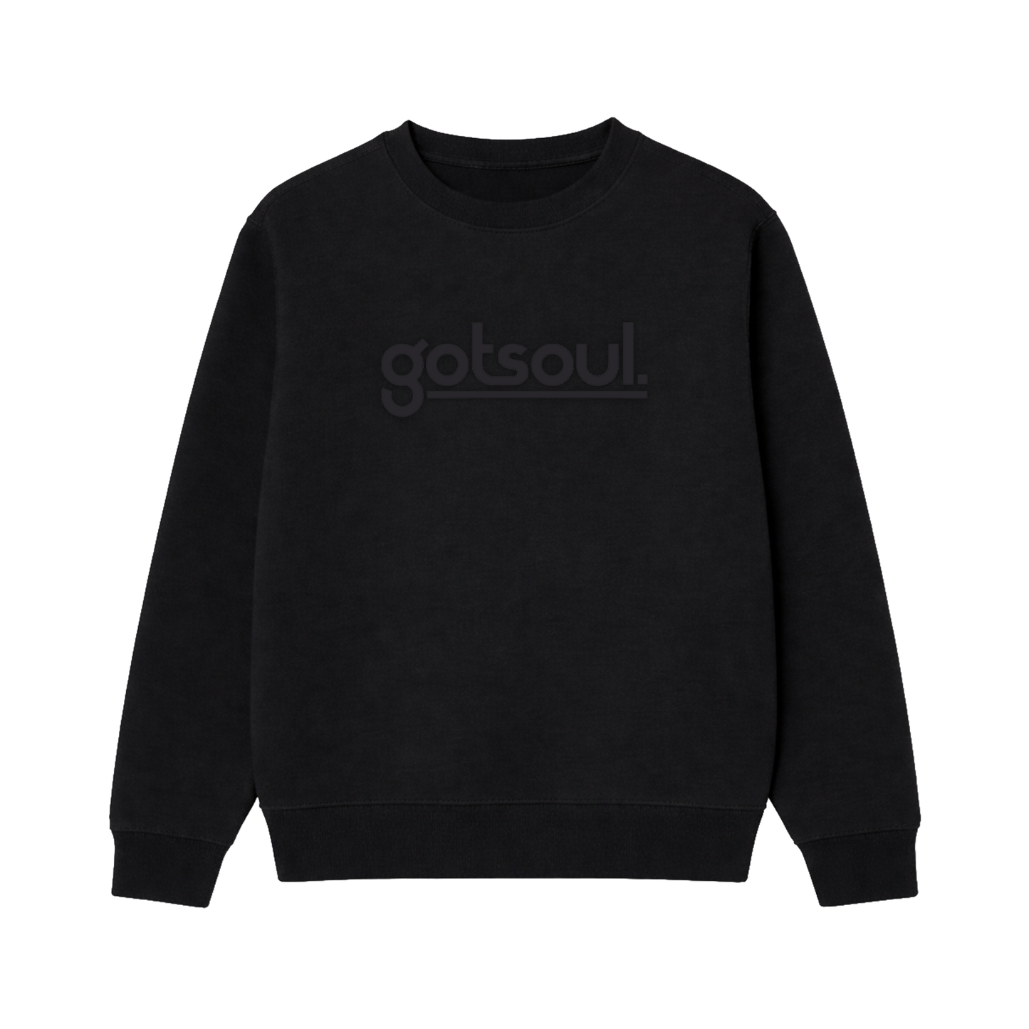 Gotsoul Crewneck Sweatshirt — Black (Tone on Tone)