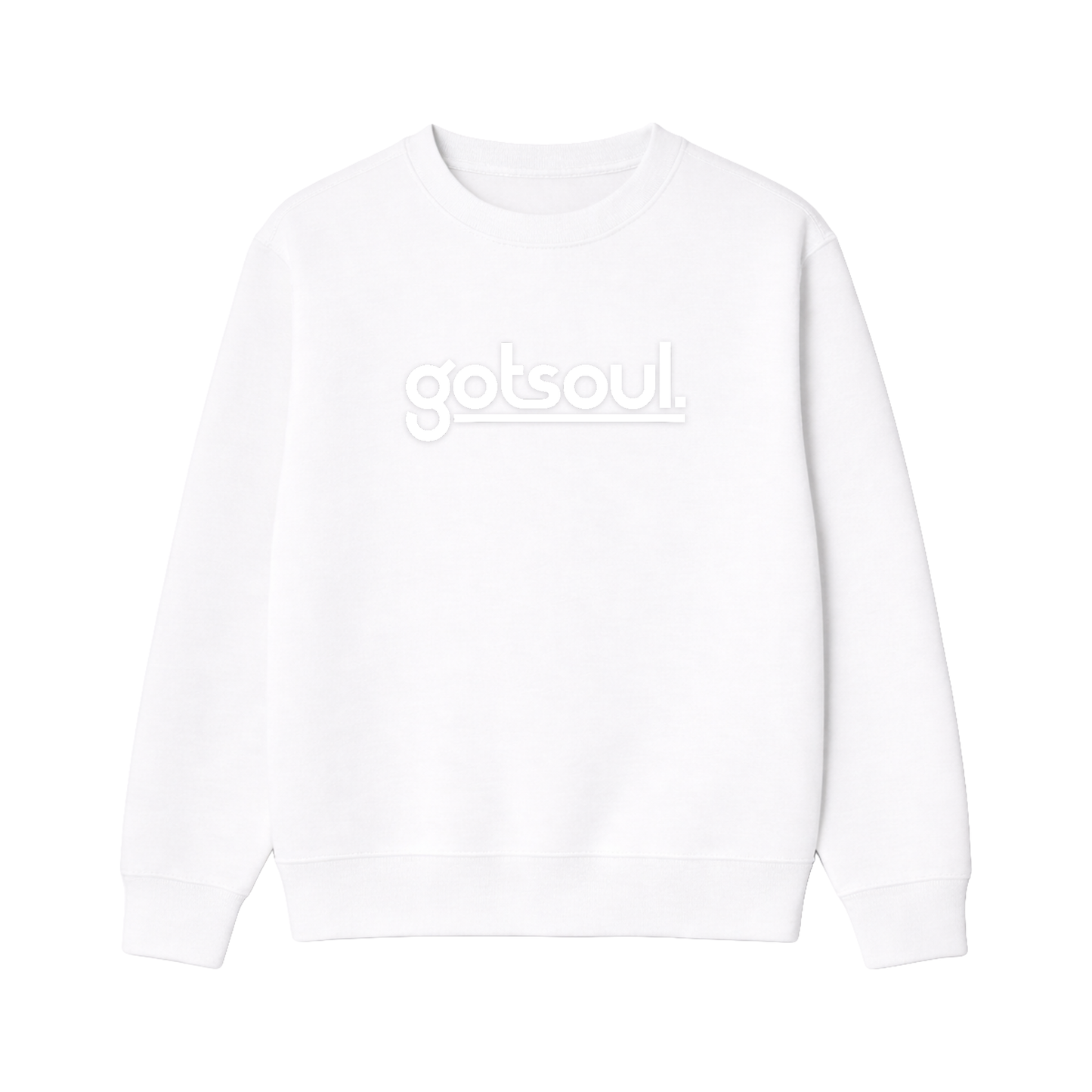 Gotsoul Crewneck Sweatshirt — White (Tone on Tone)