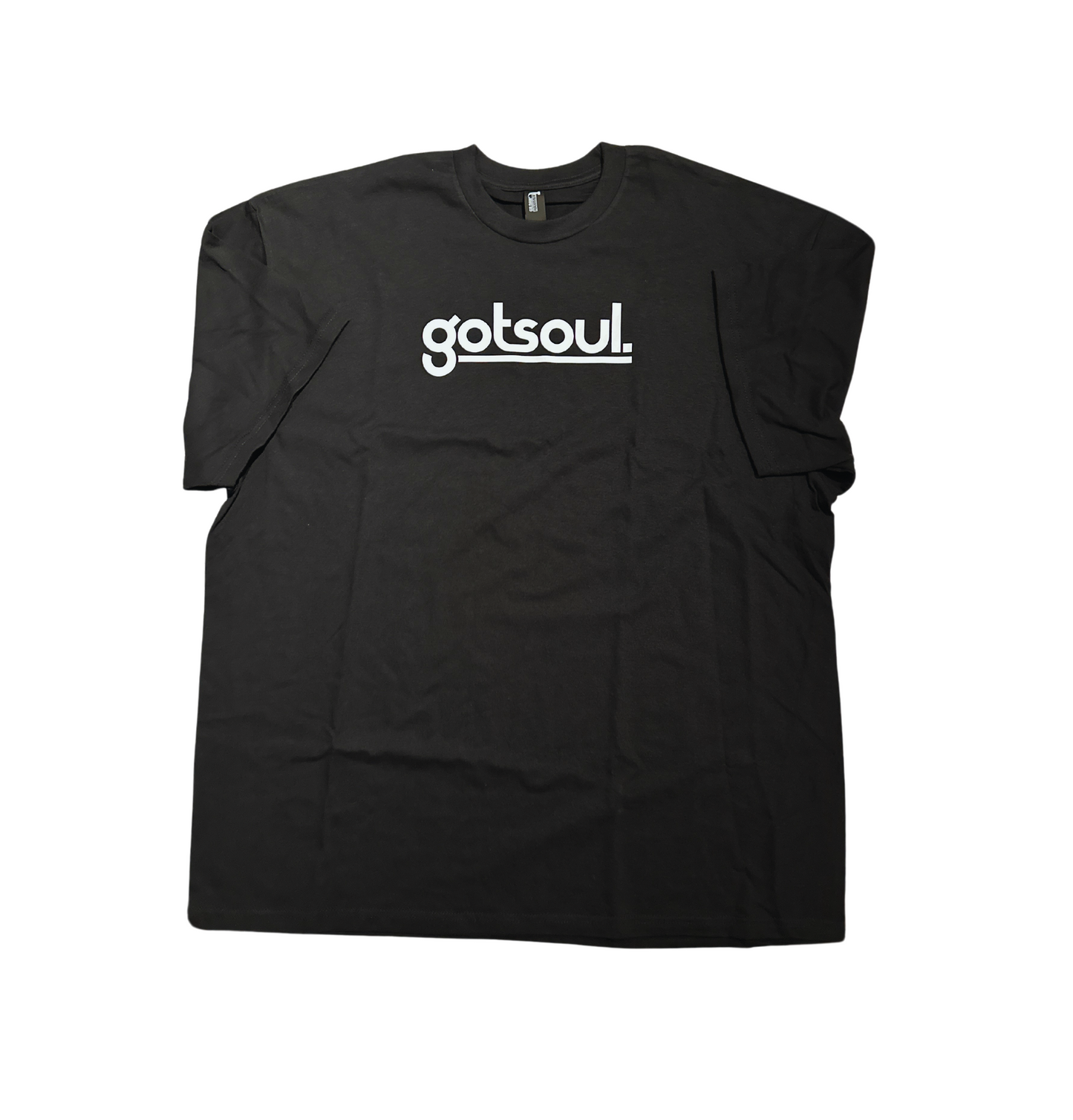 Gotsoul logo t-shirt - White logo in black shirt