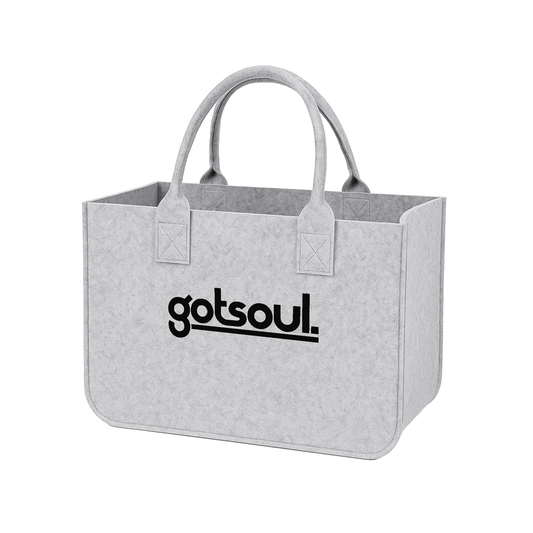 Café Gotsoul Tote Bag — Light Gray (Black Logo)
