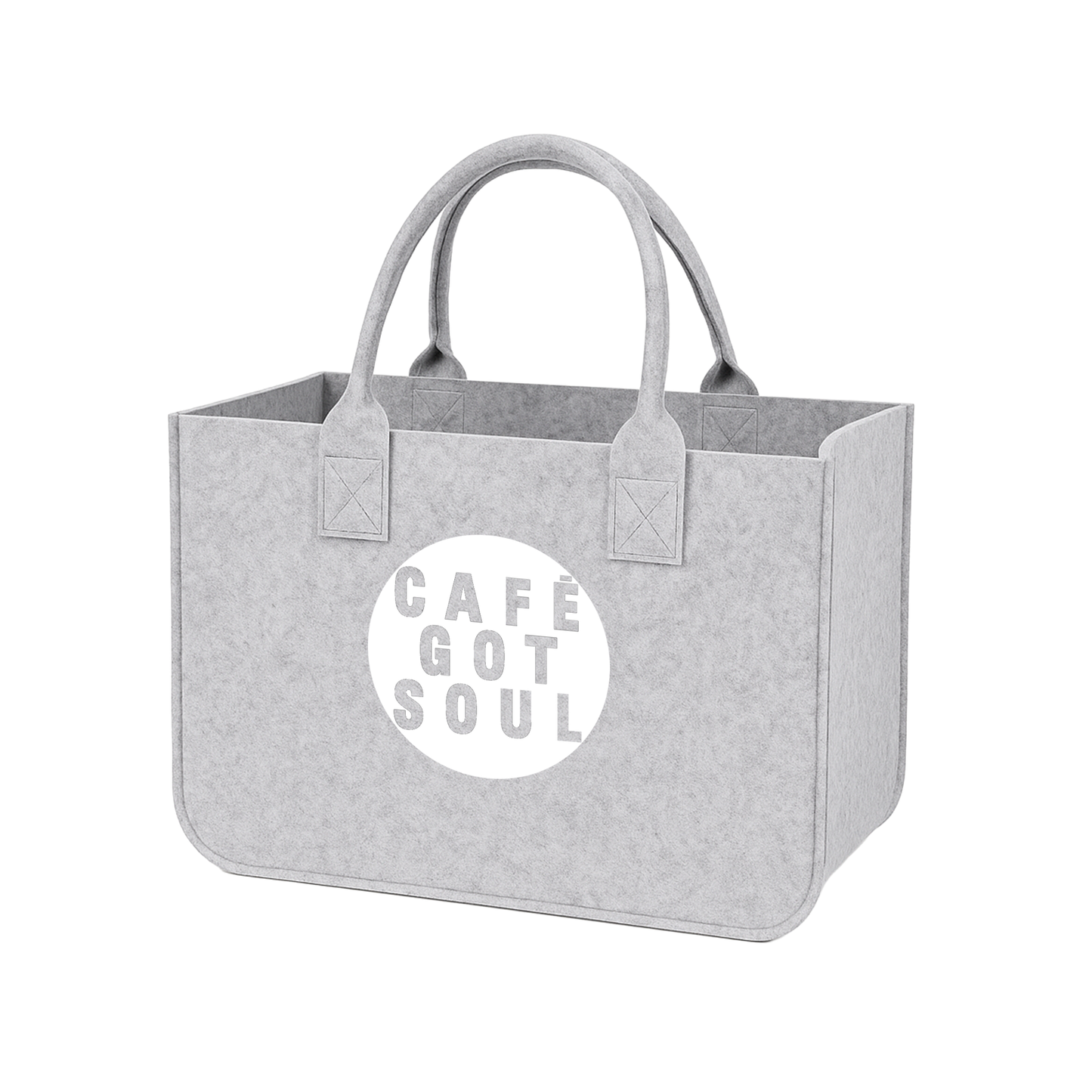 Café Gotsoul Tote — Light Gray (Circle Logo White)
