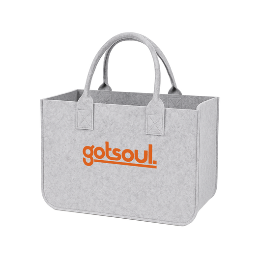 Café Gotsoul Tote Bag — Light Gray (Text Logo)