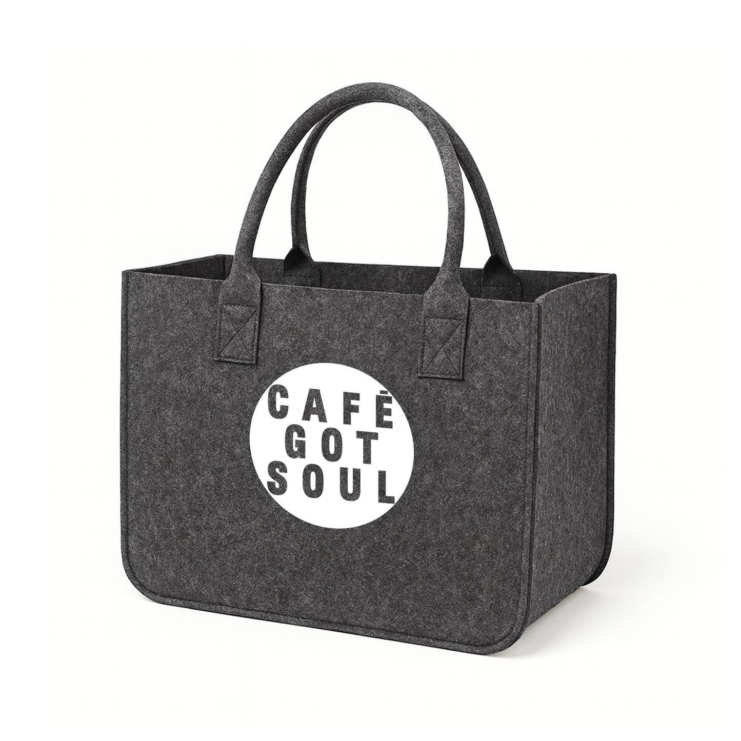 Café Gotsoul Tote Bag — Medium Gray (White Circle Logo)
