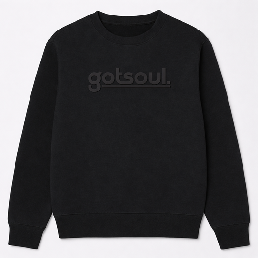 Gotsoul Essential Crewneck — Black (Tone on Tone)