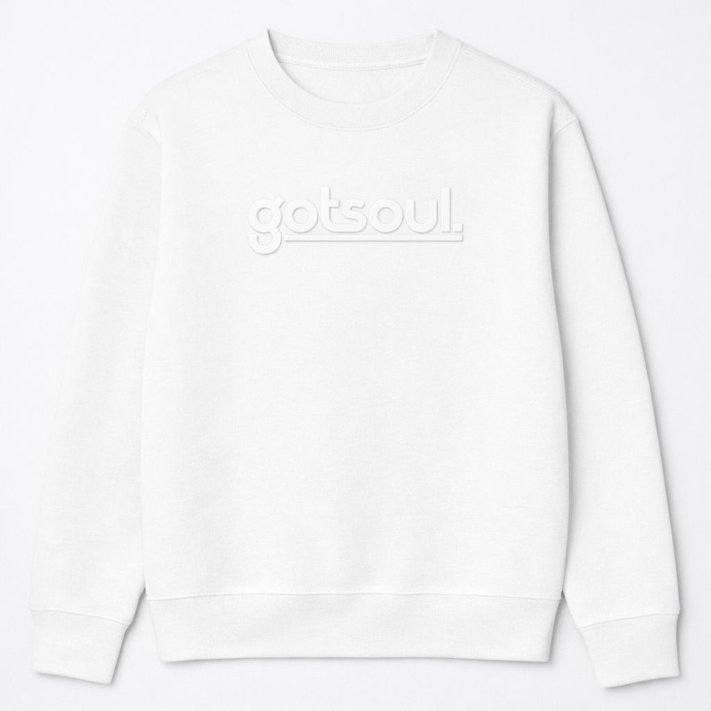 Gotsoul Crewneck — White (Tone on Tone)