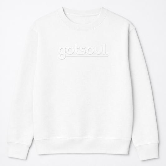 Gotsoul Crewneck — White (Tone on Tone)