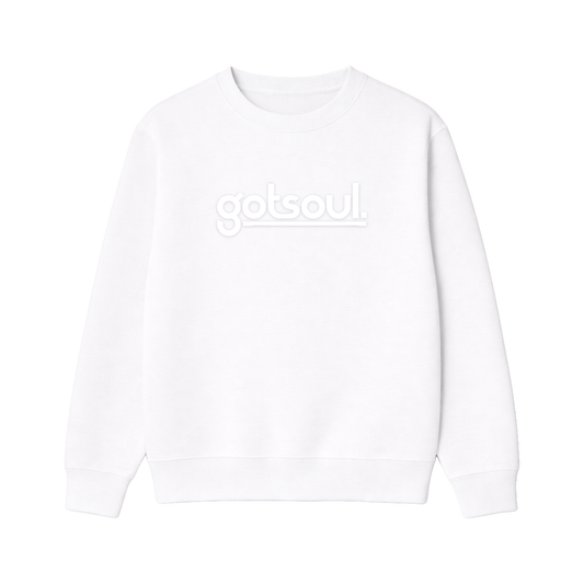 Gotsoul Crewneck Sweatshirt  — White (Tone on Tone)