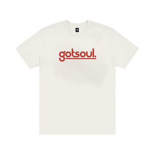 Gotsoul Logo Tee (White / Red Logo)