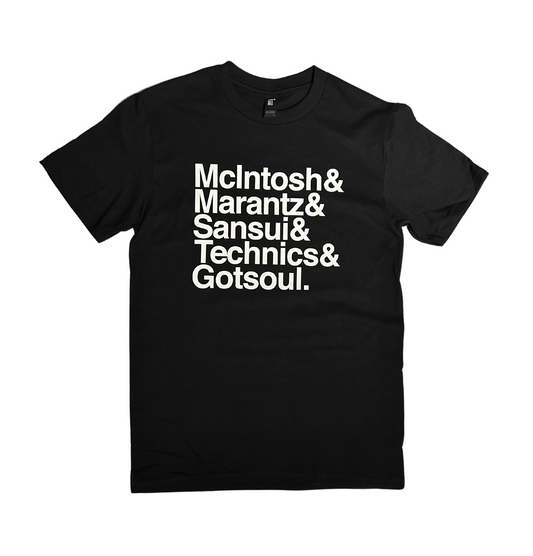 GotSoul “Vintage Audio Legends” T-Shirt – Black